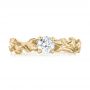 18k Yellow Gold 18k Yellow Gold Custom Solitaire Diamond Engagement Ring - Top View -  102959 - Thumbnail