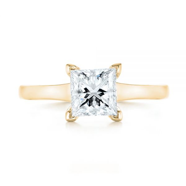 14k Yellow Gold 14k Yellow Gold Custom Solitaire Diamond Engagement Ring - Top View - 102965