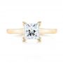 14k Yellow Gold 14k Yellow Gold Custom Solitaire Diamond Engagement Ring - Top View -  102965 - Thumbnail