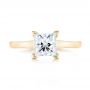18k Yellow Gold 18k Yellow Gold Custom Solitaire Diamond Engagement Ring - Top View -  102965 - Thumbnail