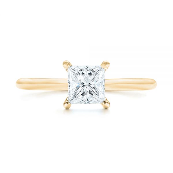 14k Yellow Gold 14k Yellow Gold Custom Solitaire Diamond Engagement Ring - Top View -  103096