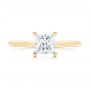 18k Yellow Gold 18k Yellow Gold Custom Solitaire Diamond Engagement Ring - Top View -  103096 - Thumbnail