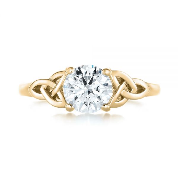 14k Yellow Gold 14k Yellow Gold Custom Solitaire Diamond Engagement Ring - Top View -  103224