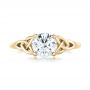 14k Yellow Gold 14k Yellow Gold Custom Solitaire Diamond Engagement Ring - Top View -  103224 - Thumbnail