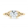 14k Yellow Gold 14k Yellow Gold Custom Solitaire Diamond Engagement Ring - Top View -  103224 - Thumbnail