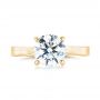 14k Yellow Gold 14k Yellow Gold Custom Solitaire Diamond Engagement Ring - Top View -  103356 - Thumbnail