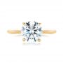 18k Yellow Gold 18k Yellow Gold Custom Solitaire Diamond Engagement Ring - Top View -  103636 - Thumbnail