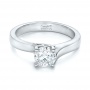 Custom Solitaire Diamond Engagement Ring - Flat View -  102356 - Thumbnail