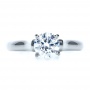  Platinum Platinum Custom Solitaire Diamond Engagement Ring - Top View -  1155 - Thumbnail