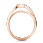 14k Rose Gold 14k Rose Gold Custom Solitaire Diamond Interlocking Engagement Ring - Front View -  100623 - Thumbnail