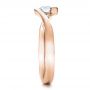 14k Rose Gold 14k Rose Gold Custom Solitaire Diamond Interlocking Engagement Ring - Side View -  100623 - Thumbnail