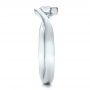  Platinum Custom Solitaire Diamond Interlocking Engagement Ring - Side View -  100623 - Thumbnail