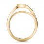 14k Yellow Gold 14k Yellow Gold Custom Solitaire Diamond Interlocking Engagement Ring - Front View -  100623 - Thumbnail