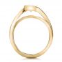 14k Yellow Gold 14k Yellow Gold Custom Solitaire Diamond Interlocking Engagement Ring - Front View -  100623 - Thumbnail