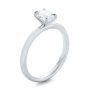 14k White Gold 14k White Gold Custom Solitaire Diamond Engagement Ring - Three-Quarter View -  102235 - Thumbnail