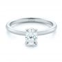  Platinum Platinum Custom Solitaire Diamond Engagement Ring - Flat View -  102235 - Thumbnail