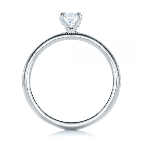 18k White Gold 18k White Gold Custom Solitaire Diamond Engagement Ring - Front View -  102235