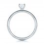 18k White Gold 18k White Gold Custom Solitaire Diamond Engagement Ring - Front View -  102235 - Thumbnail
