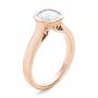 18k Rose Gold 18k Rose Gold Custom Solitaire Engagement Ring - Three-Quarter View -  102154 - Thumbnail