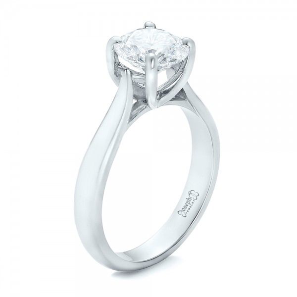 18k Rose Gold Custom Solitaire Engagement Ring #100685 - Seattle ...