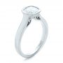 14k White Gold 14k White Gold Custom Solitaire Engagement Ring - Three-Quarter View -  102154 - Thumbnail