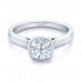 14k White Gold 14k White Gold Custom Solitaire Engagement Ring - Flat View -  102154 - Thumbnail