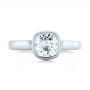 14k White Gold 14k White Gold Custom Solitaire Engagement Ring - Top View -  102154 - Thumbnail