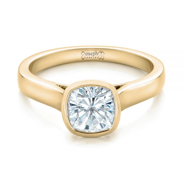 18k Yellow Gold 18k Yellow Gold Custom Solitaire Engagement Ring - Flat View - 102154