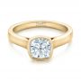 18k Yellow Gold 18k Yellow Gold Custom Solitaire Engagement Ring - Flat View -  102154 - Thumbnail