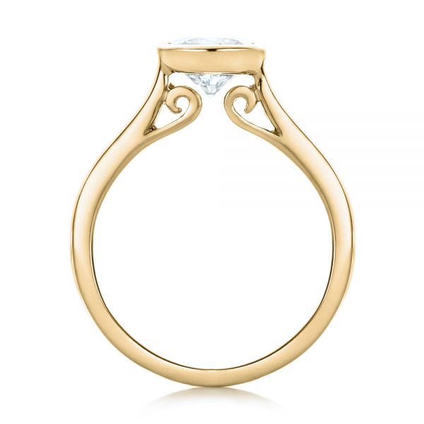 14k Yellow Gold 14k Yellow Gold Custom Solitaire Engagement Ring - Front View -  102154