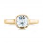 18k Yellow Gold 18k Yellow Gold Custom Solitaire Engagement Ring - Top View -  102154 - Thumbnail
