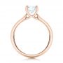 18k Rose Gold 18k Rose Gold Custom Solitaire Engagement Ring With Tapered Shank - Front View -  102005 - Thumbnail
