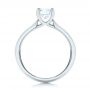  Platinum Custom Solitaire Engagement Ring With Tapered Shank - Front View -  102005 - Thumbnail