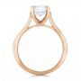 18k Rose Gold 18k Rose Gold Custom Solitaire Engagment Ring - Front View -  100685 - Thumbnail