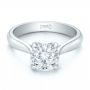 18k White Gold 18k White Gold Custom Solitaire Engagment Ring - Flat View -  100685 - Thumbnail