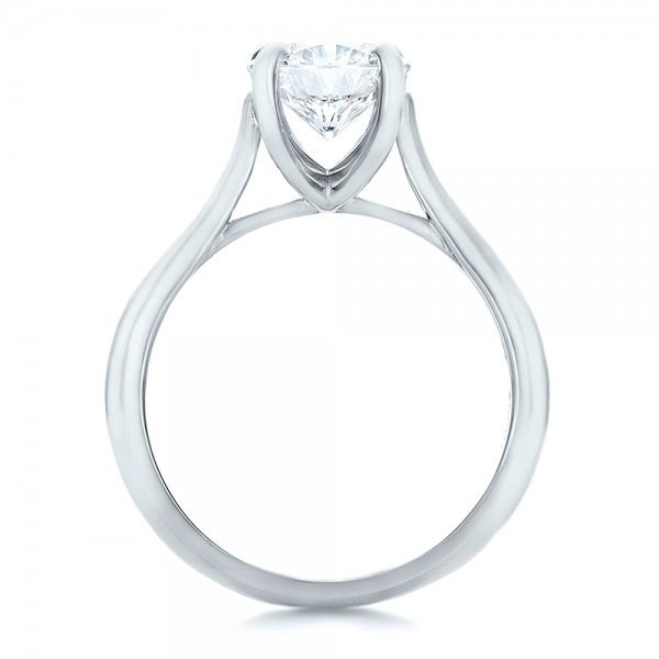  Platinum Custom Solitaire Engagment Ring - Front View -  100685