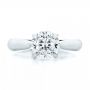 18k White Gold 18k White Gold Custom Solitaire Engagment Ring - Top View -  100685 - Thumbnail