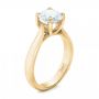 14k Yellow Gold 14k Yellow Gold Custom Solitaire Engagment Ring - Three-Quarter View -  100685 - Thumbnail