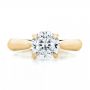 18k Yellow Gold 18k Yellow Gold Custom Solitaire Engagment Ring - Top View -  100685 - Thumbnail