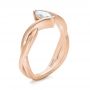 14k Rose Gold 14k Rose Gold Custom Solitaire Marquise Diamond Engagement Ring - Three-Quarter View -  100642 - Thumbnail