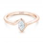 18k Rose Gold 18k Rose Gold Custom Solitaire Marquise Diamond Engagement Ring - Flat View -  102906 - Thumbnail
