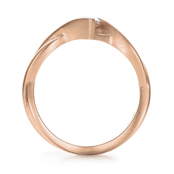 14k Rose Gold 14k Rose Gold Custom Solitaire Marquise Diamond Engagement Ring - Front View - 100642