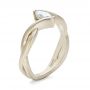 18k White Gold Custom Solitaire Marquise Diamond Engagement Ring - Three-Quarter View -  100642 - Thumbnail