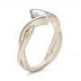 18k White Gold Custom Solitaire Marquise Diamond Engagement Ring - Three-Quarter View -  100642 - Thumbnail