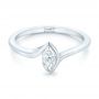 14k White Gold Custom Solitaire Marquise Diamond Engagement Ring - Flat View -  102906 - Thumbnail