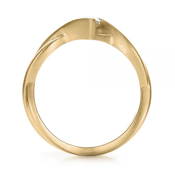 14k Yellow Gold 14k Yellow Gold Custom Solitaire Marquise Diamond Engagement Ring - Front View - 100642