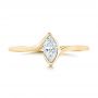 18k Yellow Gold 18k Yellow Gold Custom Solitaire Marquise Diamond Engagement Ring - Top View -  102906 - Thumbnail