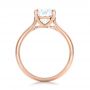 18k Rose Gold 18k Rose Gold Custom Solitaire Moissanite Engagement Ring - Front View -  102180 - Thumbnail