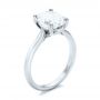 14k White Gold 14k White Gold Custom Solitaire Moissanite Engagement Ring - Three-Quarter View -  102180 - Thumbnail