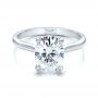  Platinum Platinum Custom Solitaire Moissanite Engagement Ring - Flat View -  102180 - Thumbnail